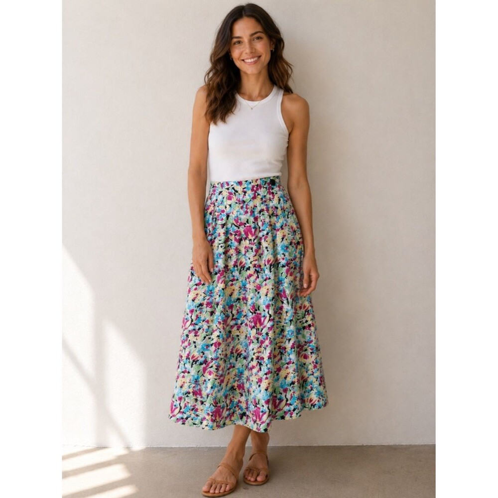 Pendleton Vintage Sophisticates Floral Rayon Midi Skirt Women’s -  Size 6